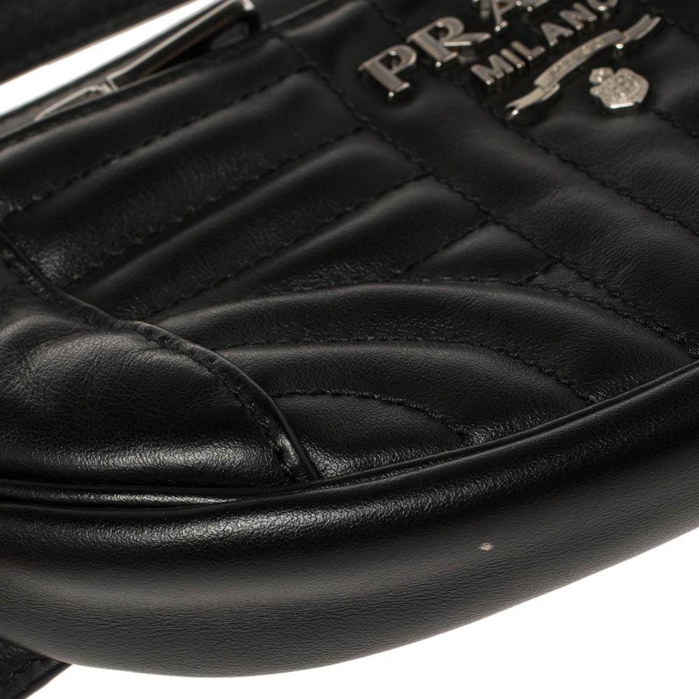 Prada Black Quilted Leather Belt Bag 5