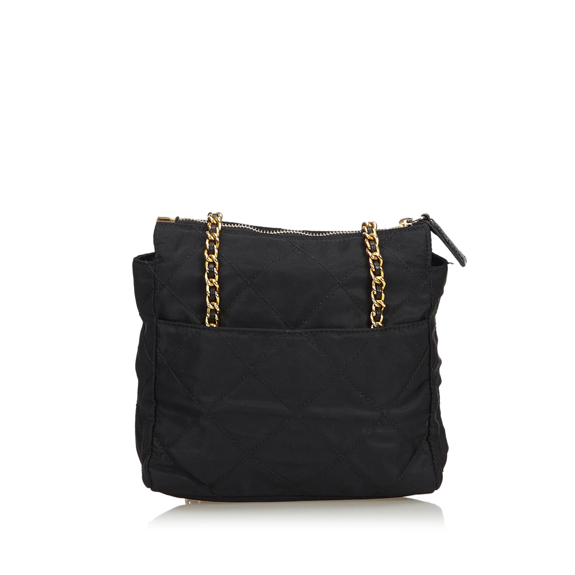 prada chain tote bag