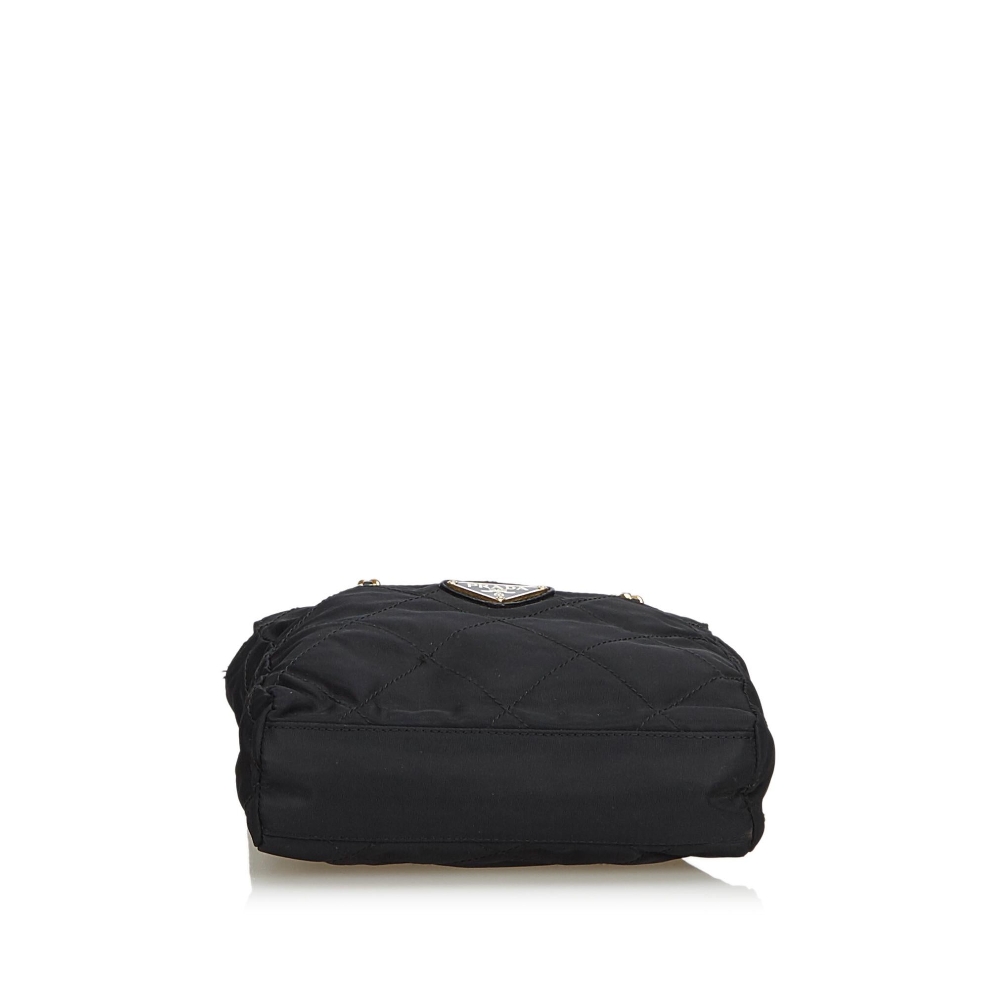 prada quilted nylon chain bag