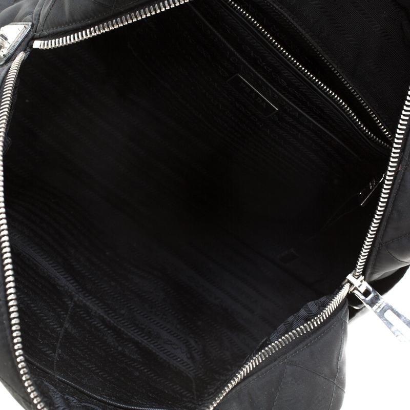 Prada Black Quilted Nylon Shoulder Bag 2