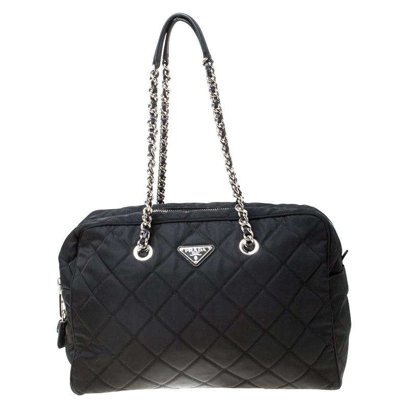quilted nylon bag