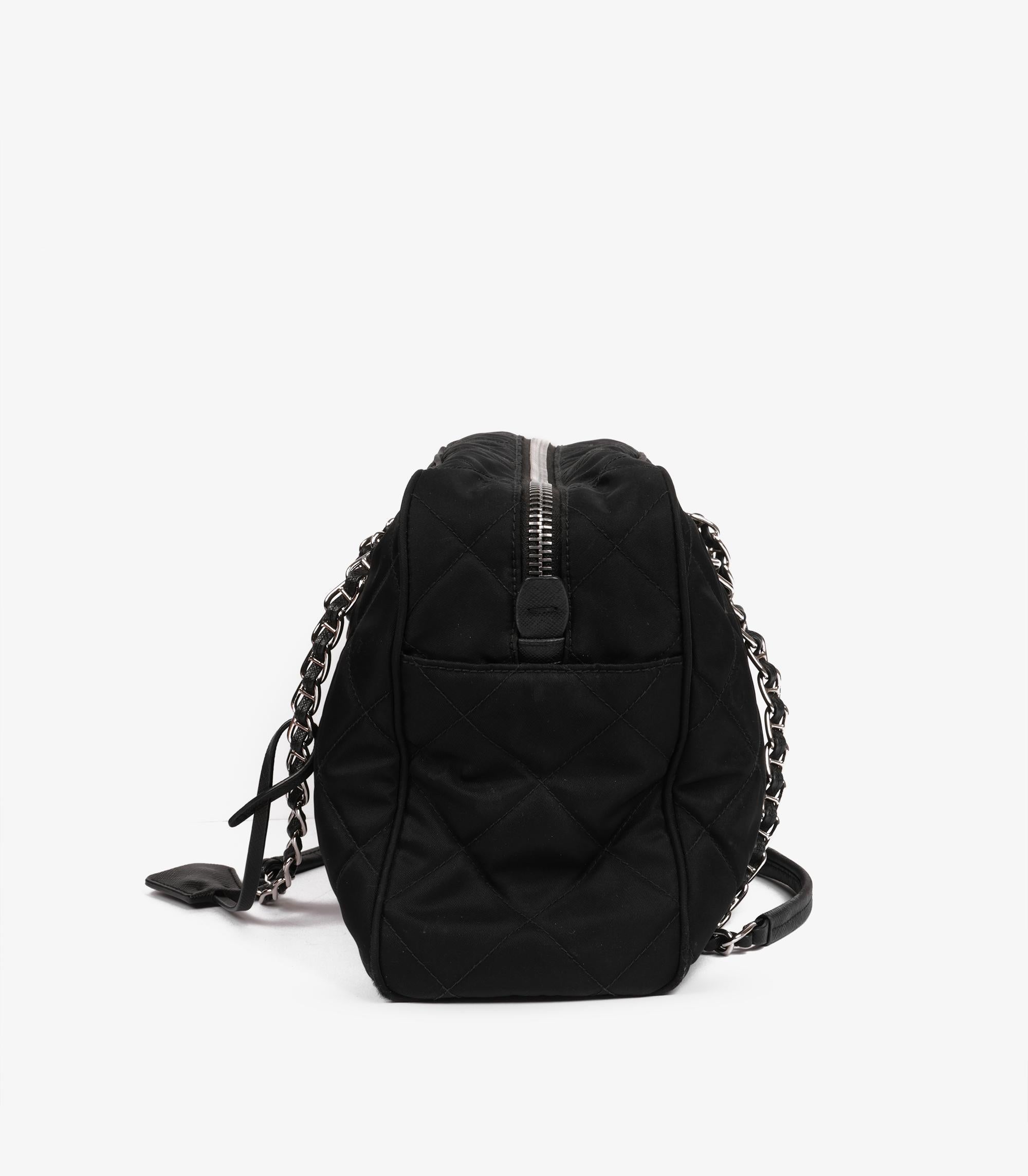 Prada Black Quilted Nylon Tessuto Impuntu Shoulder Bag 2