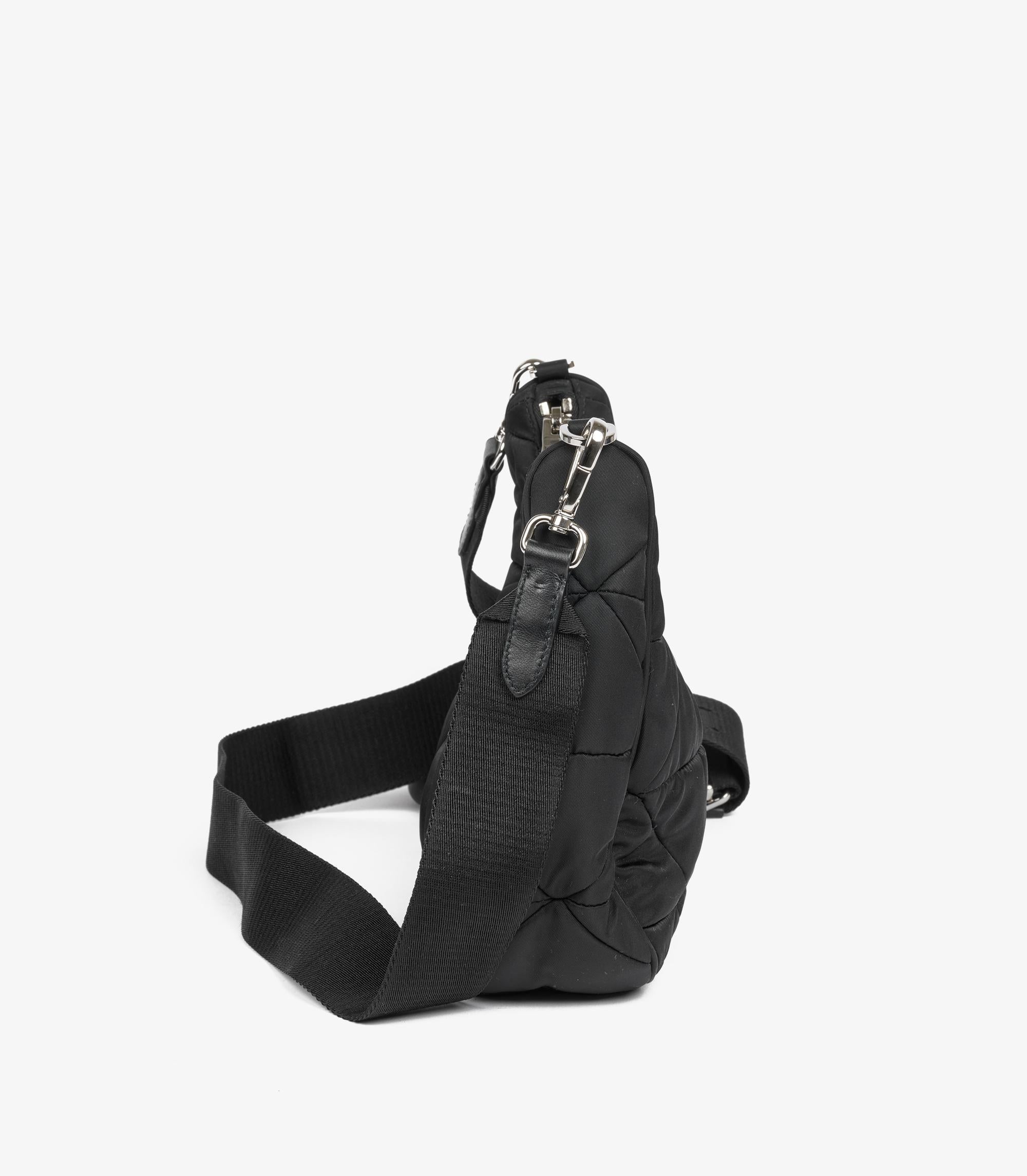 Prada Black Quilted Padded Nylon Re-Nylon Shoulder Bag 1