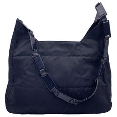 Prada Black Quilted Tessuto Nylon Hobo Bag Plastic Strap B8360