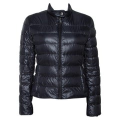 Prada Black Quilted Zip Front Puffer Jacket M