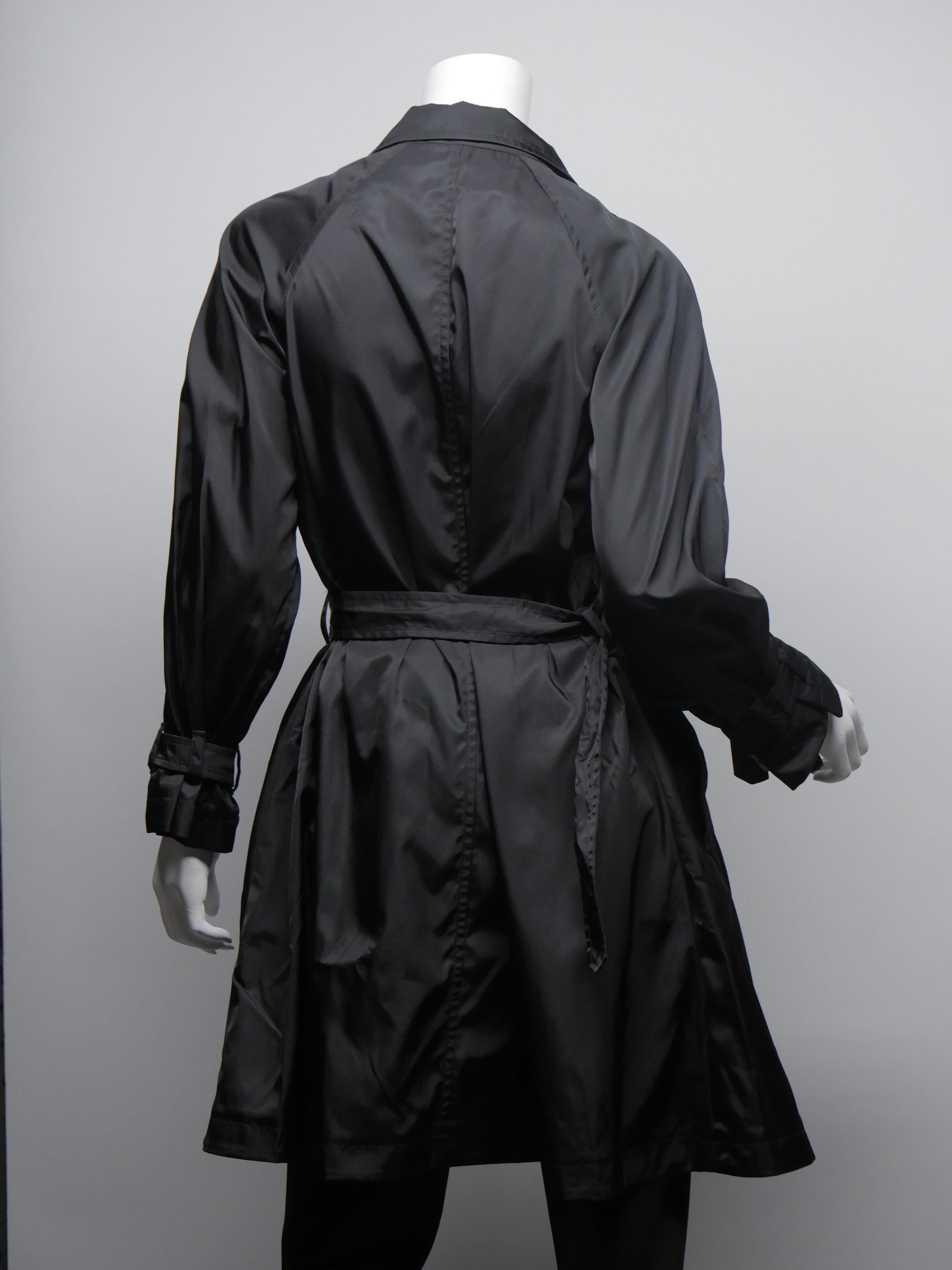 Prada Black Raincoat Size 42 3
