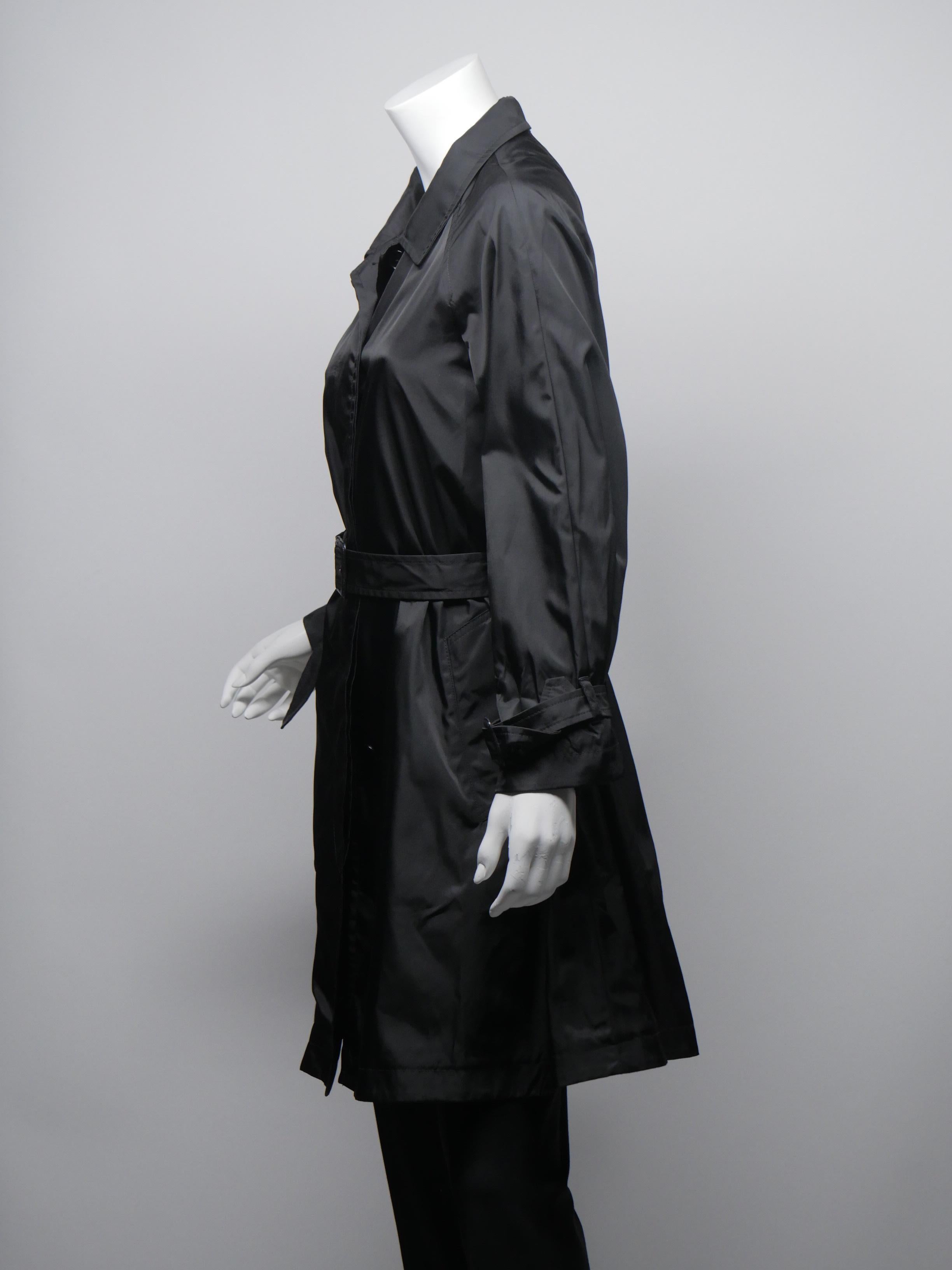 Prada Black Raincoat Size 42 4