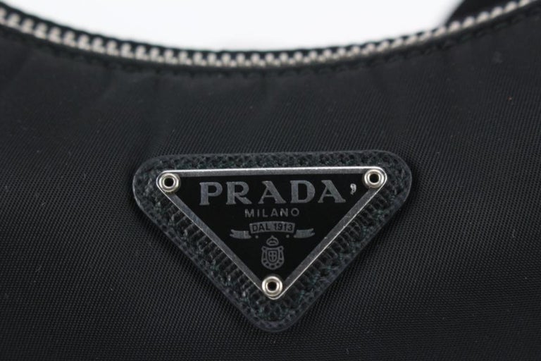 Prada Black Re-Edition 2005 Re-Nylon Multi Mini Chain Hobo 1119p41