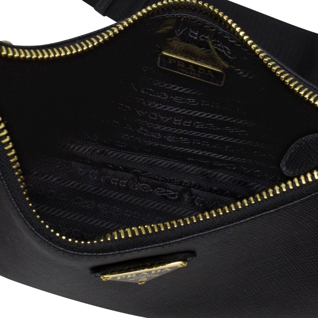 Prada Black Re-Edition Saffiano Lux Re-Edition 2005 Shoulder Bag 1
