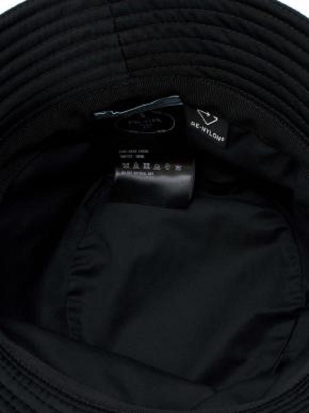 Prada Black Re-Nylon Bucket Hat - Size S 6