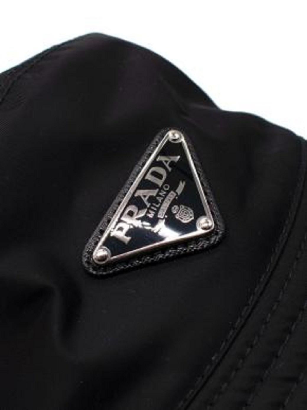Prada Black Re-Nylon Bucket Hat - Size S 4