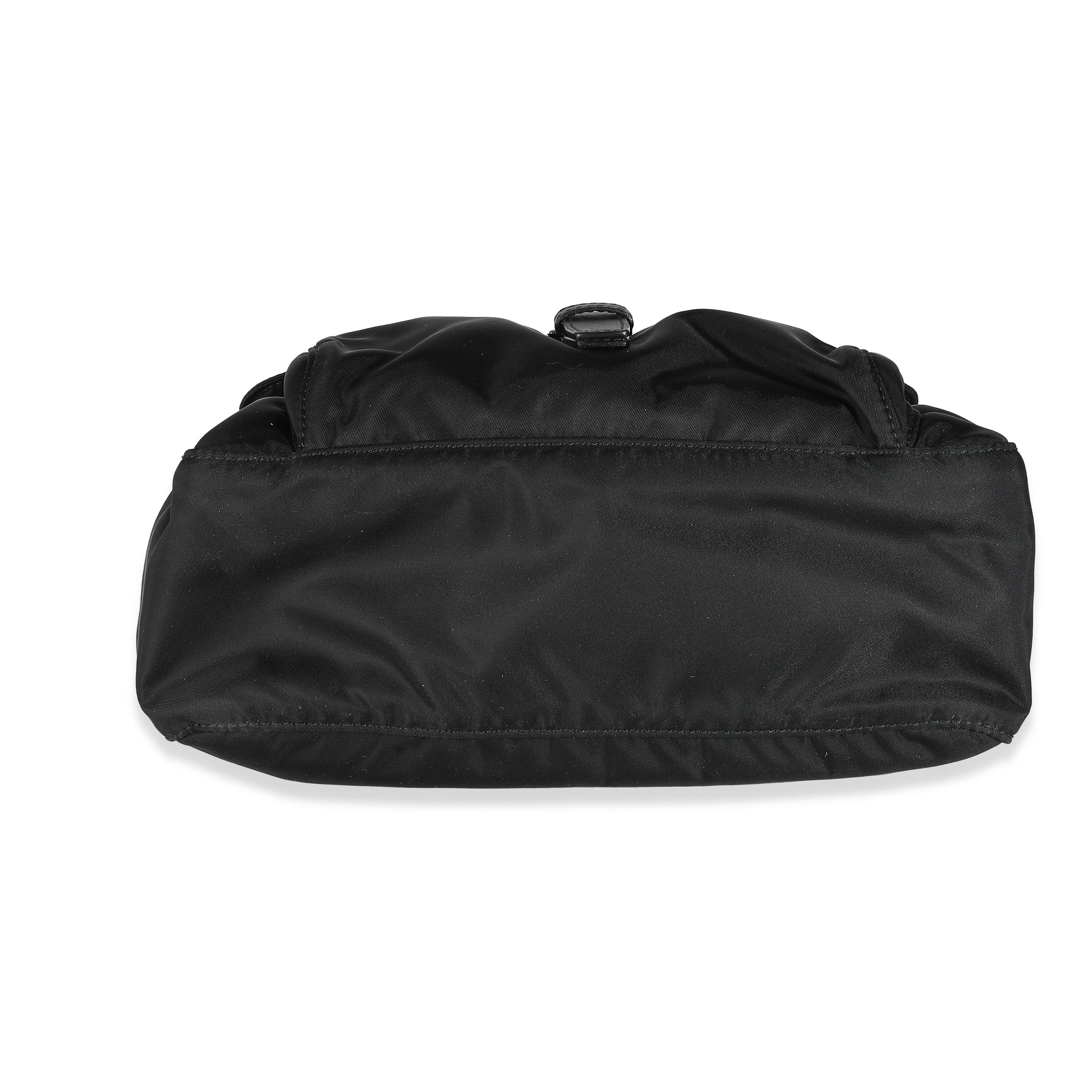 Prada Black Re-Nylon Front Pocket Shoulder Bag For Sale 1
