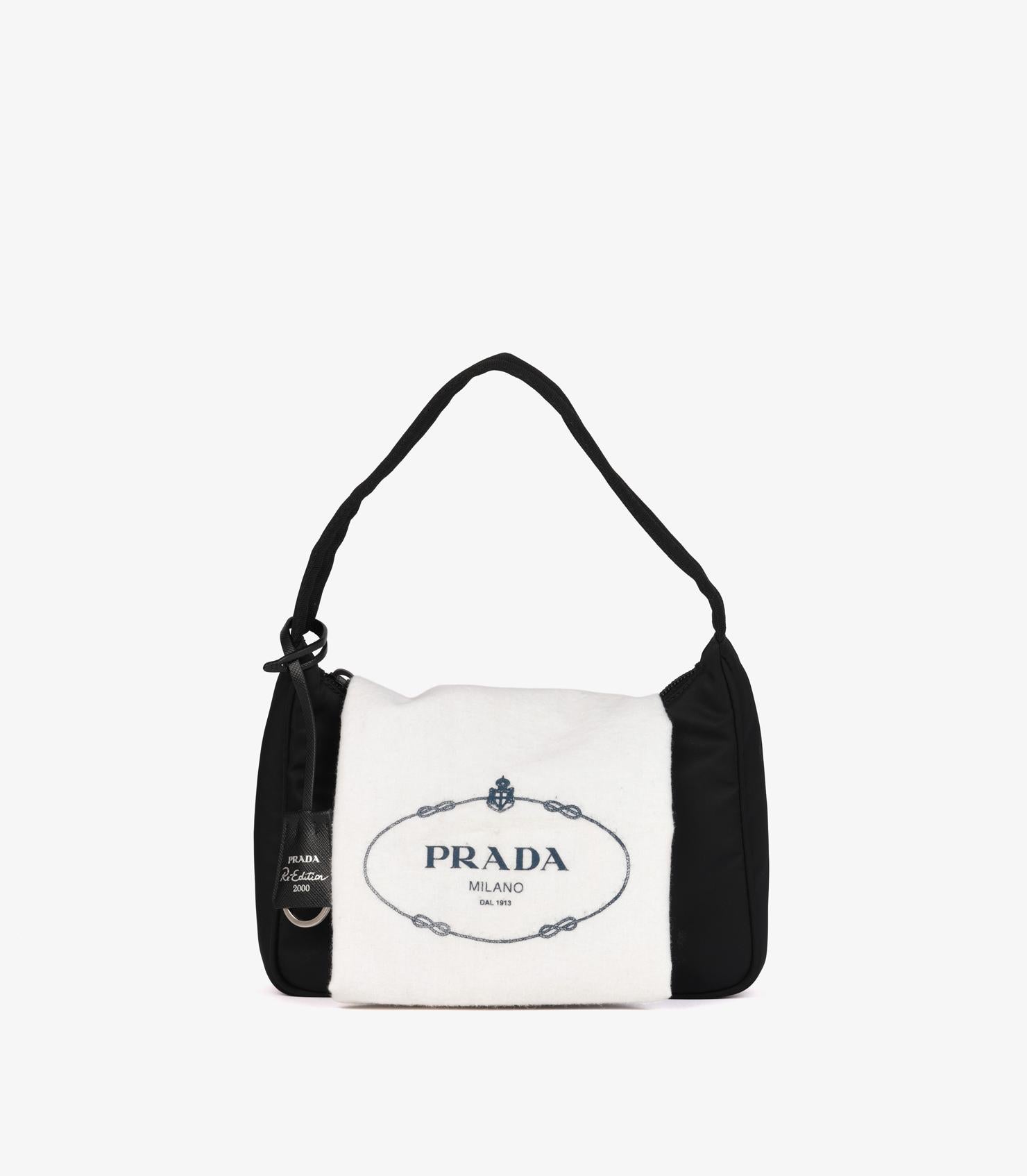 Mini borsa Prada Re-Nylon nero Re-Edition 2000 in vendita 6