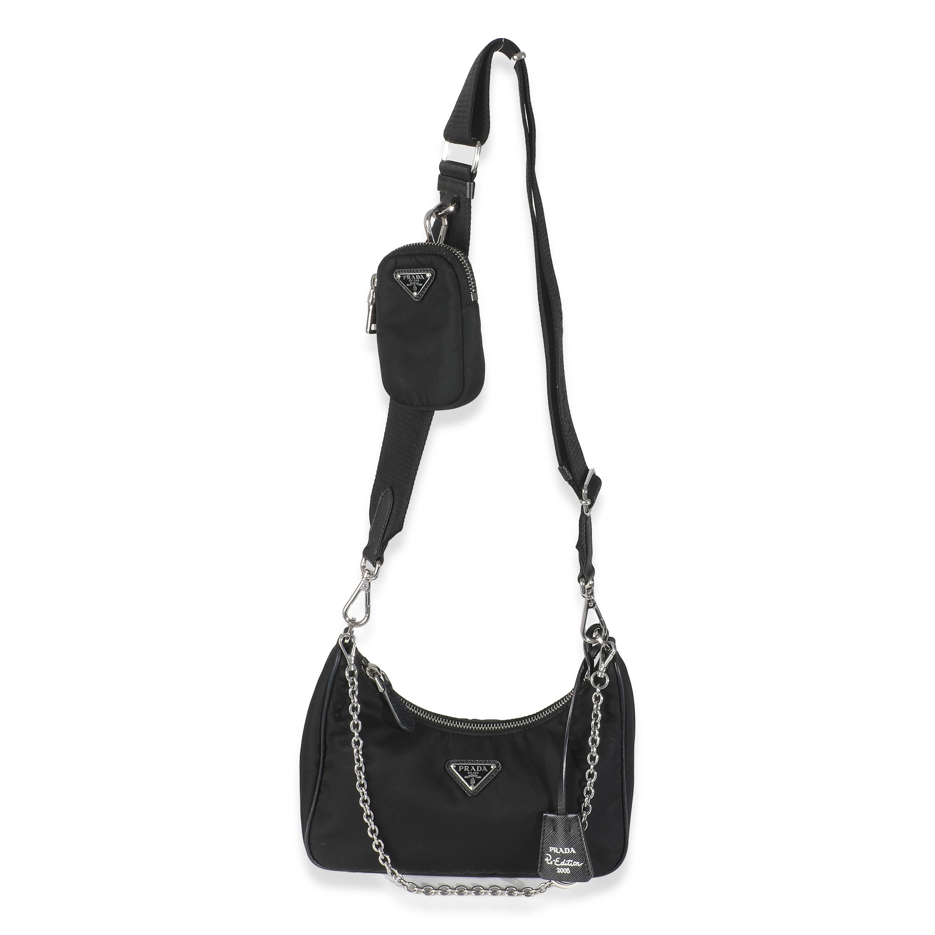 Prada Schwarz Re-Nylon Re-Edition 2005 Tasche im Angebot 2