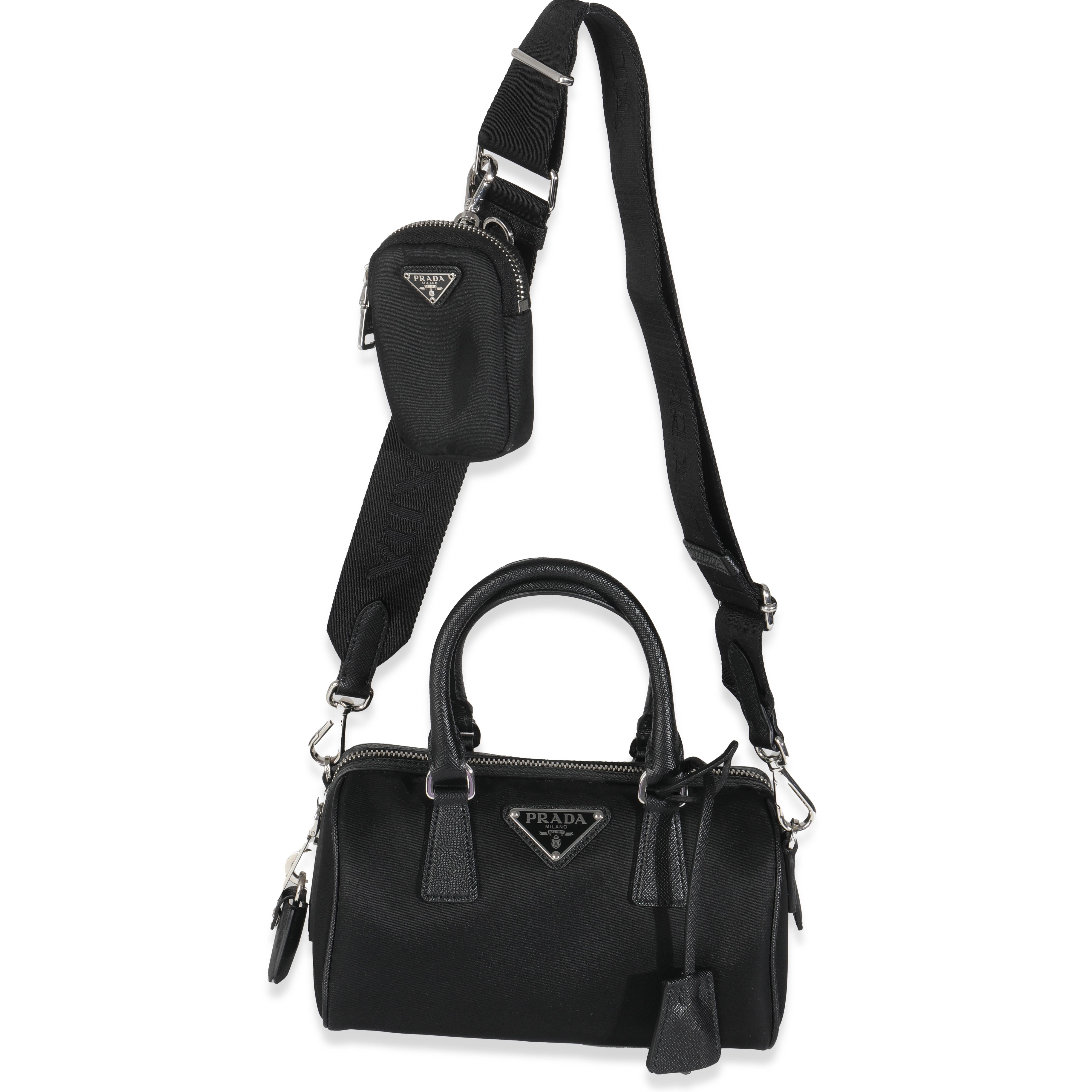 Prada Black Re-Nylon Re-Edition 2005 Top Handle Crossbody Bag For Sale 2