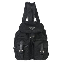 Prada Black Re-Nylon Small Drawstring Backpack
