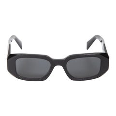 Prada Black Rectangular Frame Tint Sunglasses
