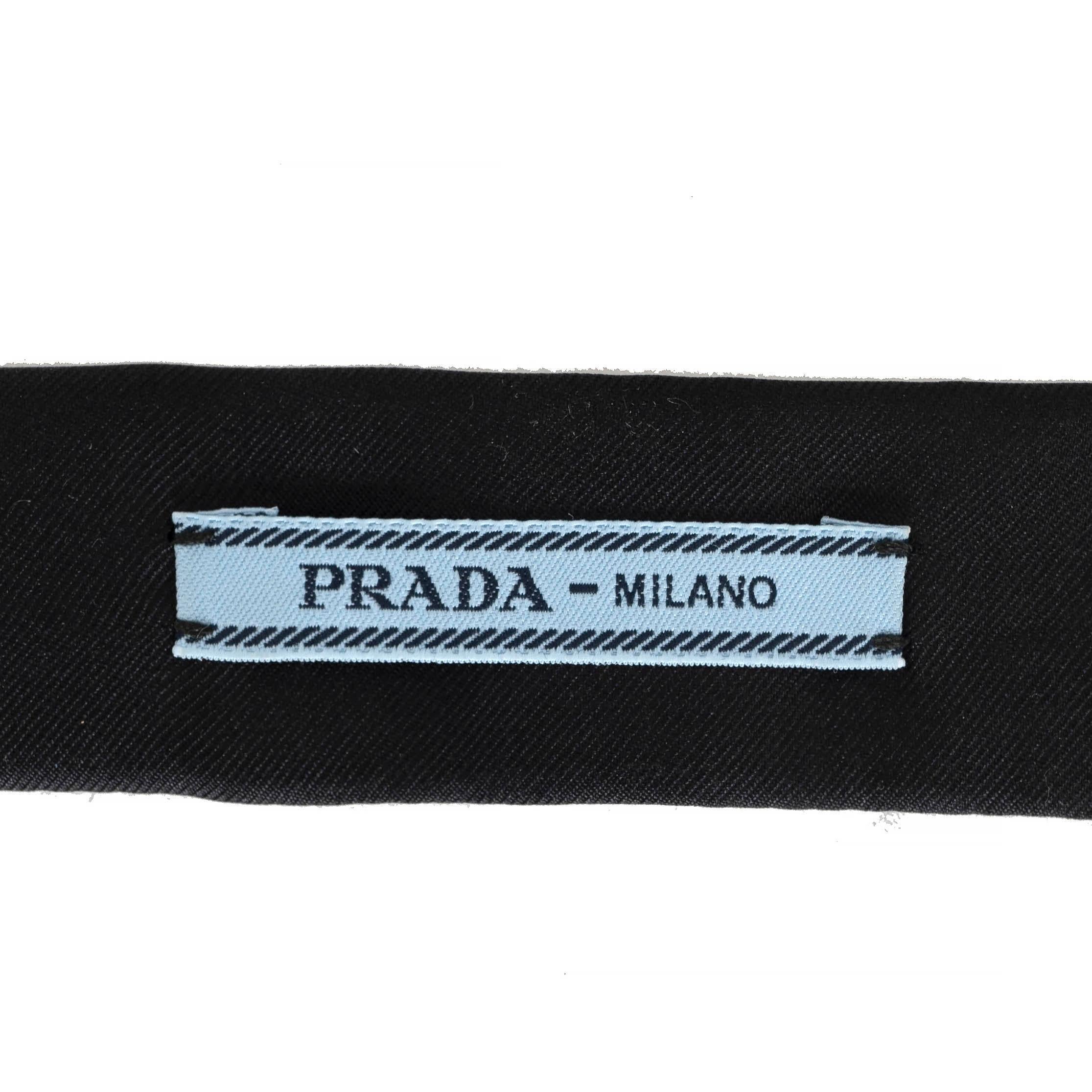 PRADA collana con nastro nero 2017 PUNK BAT BEADED CHOKER in vendita 1