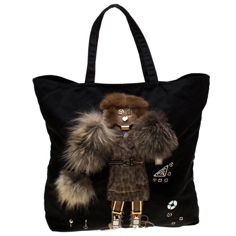 prada nylon shopper tote