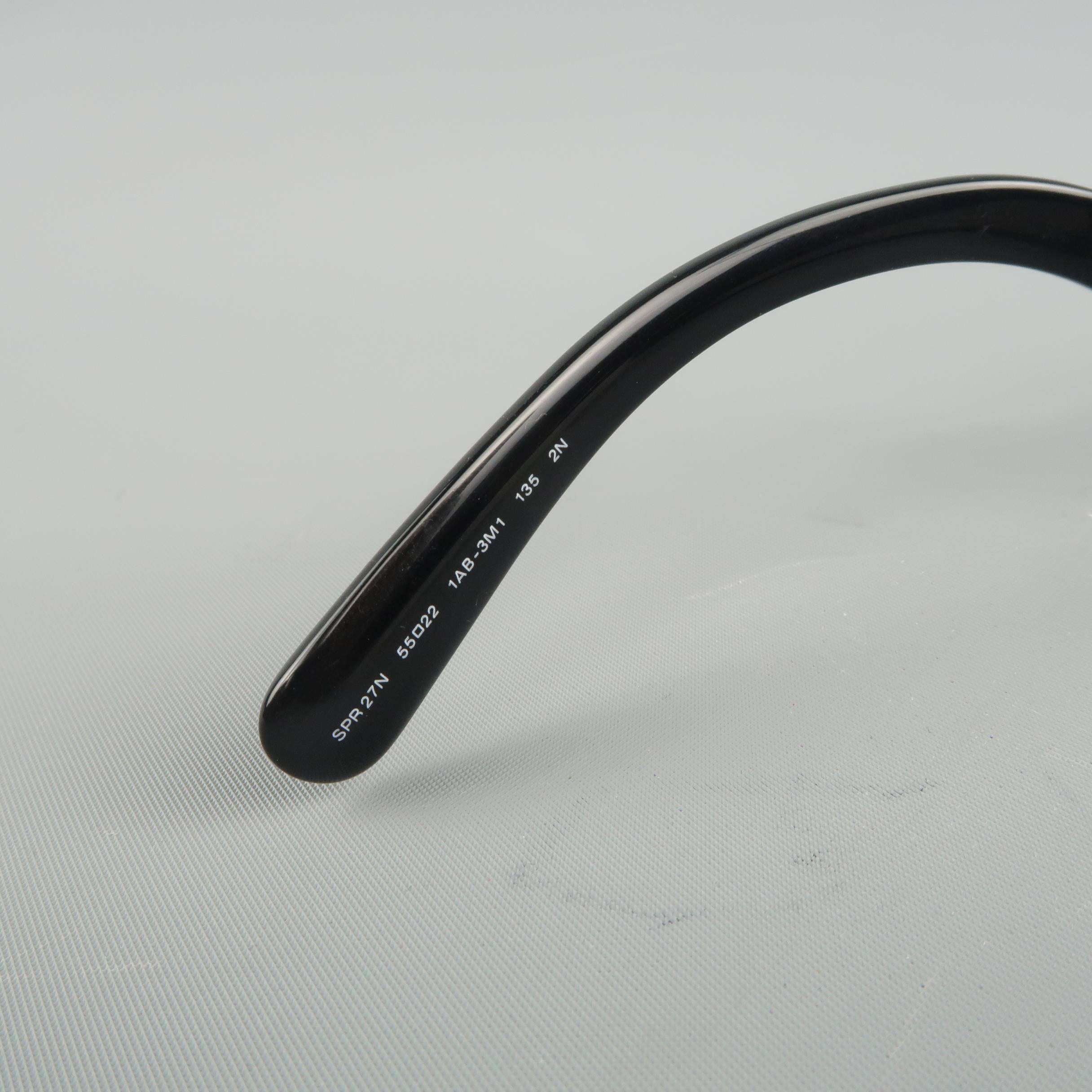 Prada Black Round Lens Baroque Swirl Arm Sunglasses 1