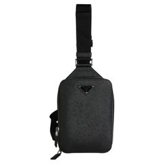 Prada Black Saffiano Brique Slingbag