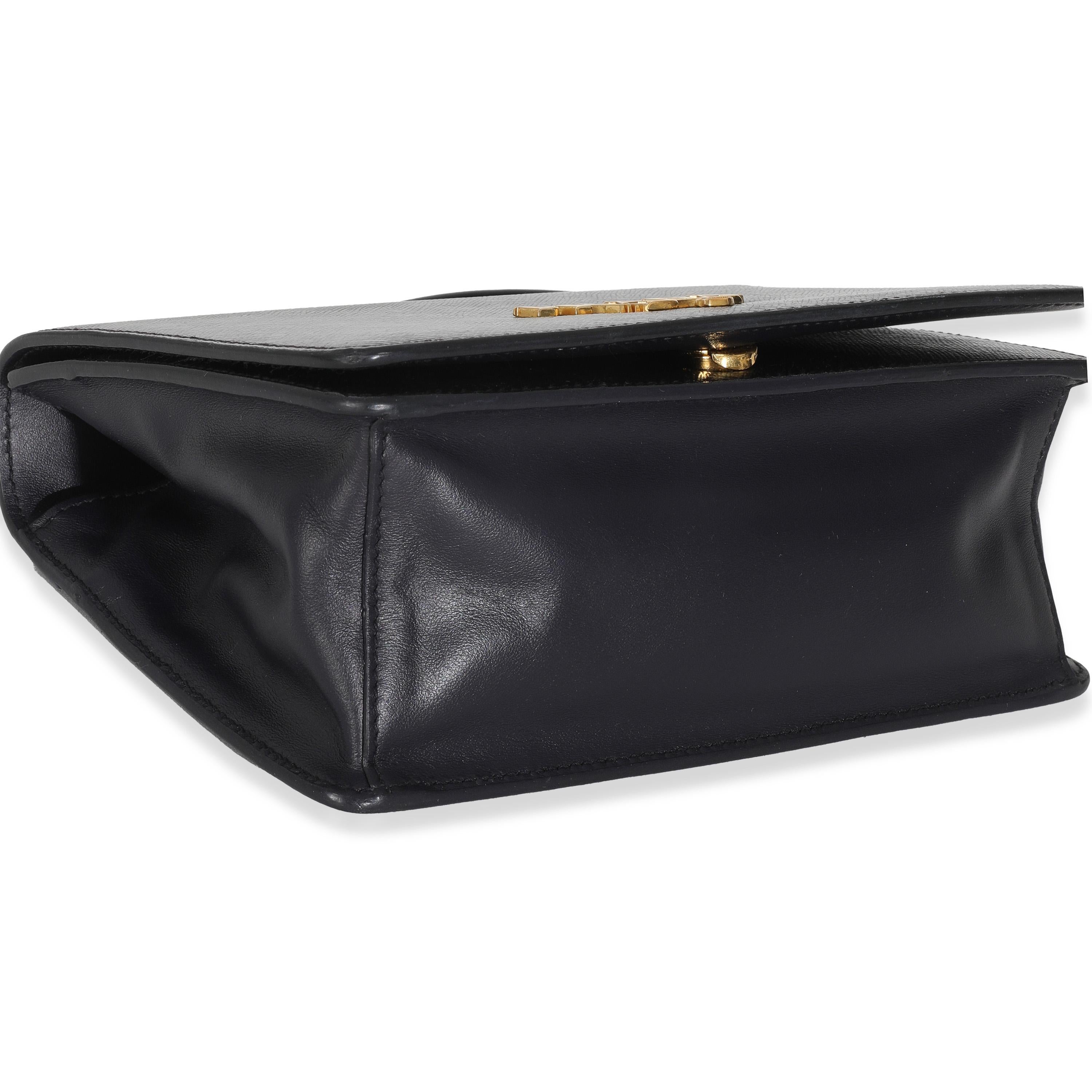 Prada Borsa a tracolla con catena in saffiano nero in vendita 2