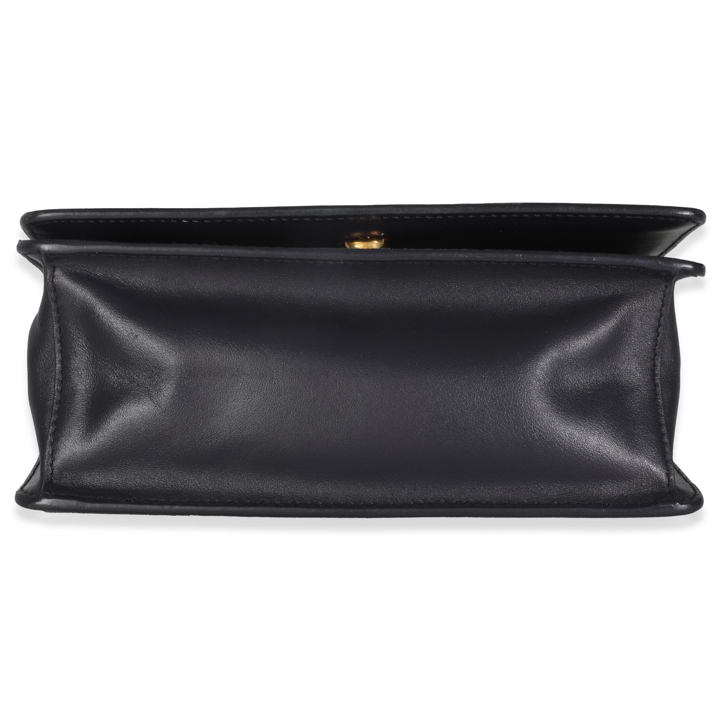 Prada Borsa a tracolla con catena in saffiano nero in vendita 3