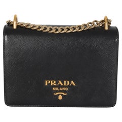 Prada Black Saffiano Chain Shoulder Bag