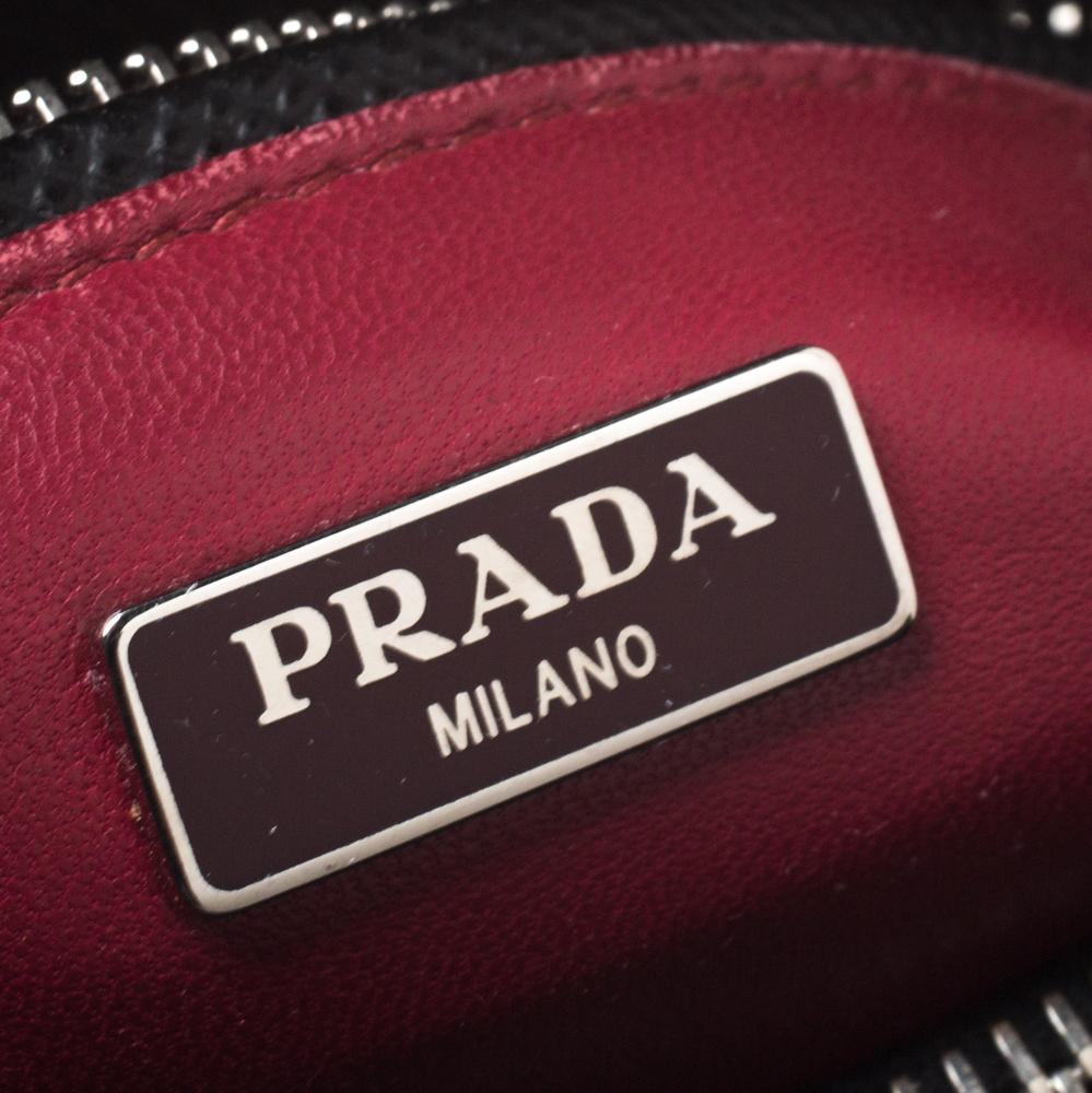 Prada Black Saffiano Cuir Leather Twin Bag 3