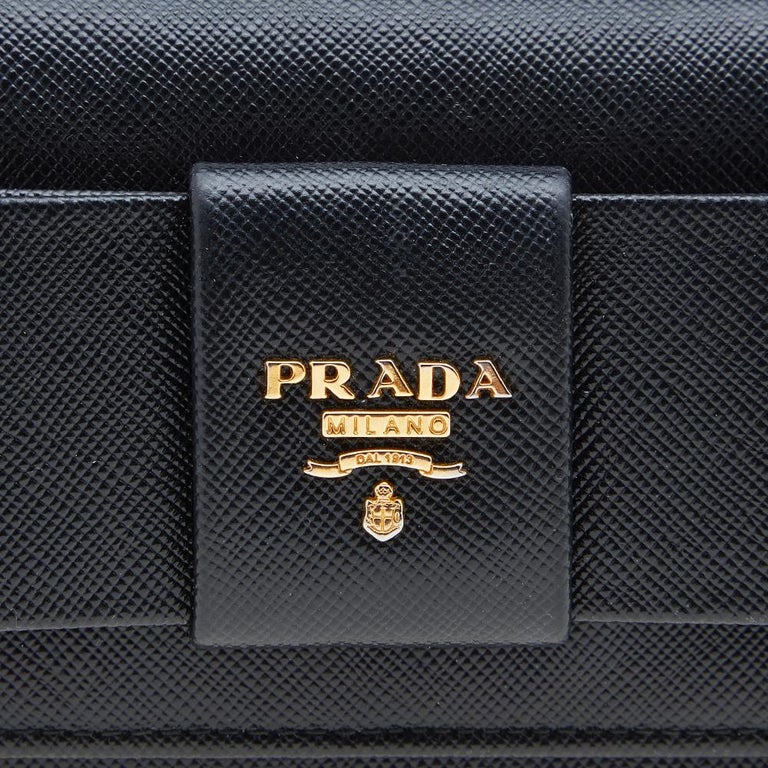 Prada Women's Fiocco Bow Saffiano Lux Long Wallet