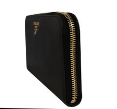 Prada Black Saffiano Leather All Around Zipper Wallet