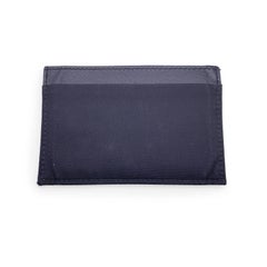 Prada Black Saffiano Leather and Nylon Card Holder Wallet