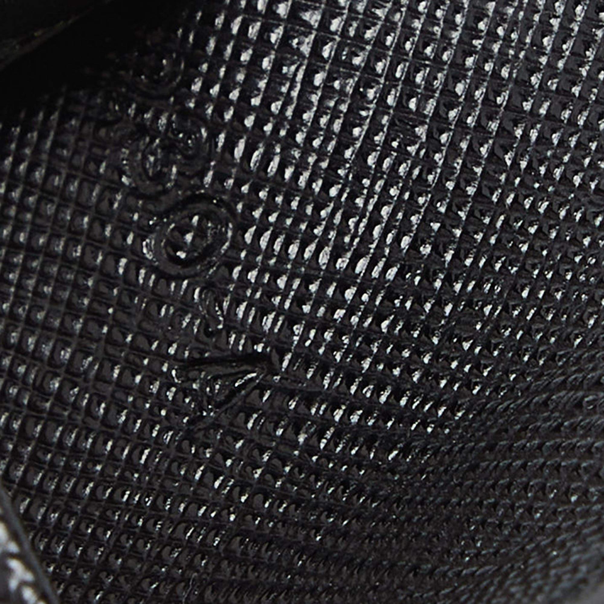 Prada Black Saffiano Leather Badge Holder 1