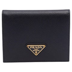 Prada Black Saffiano Leather Bifold Wallet