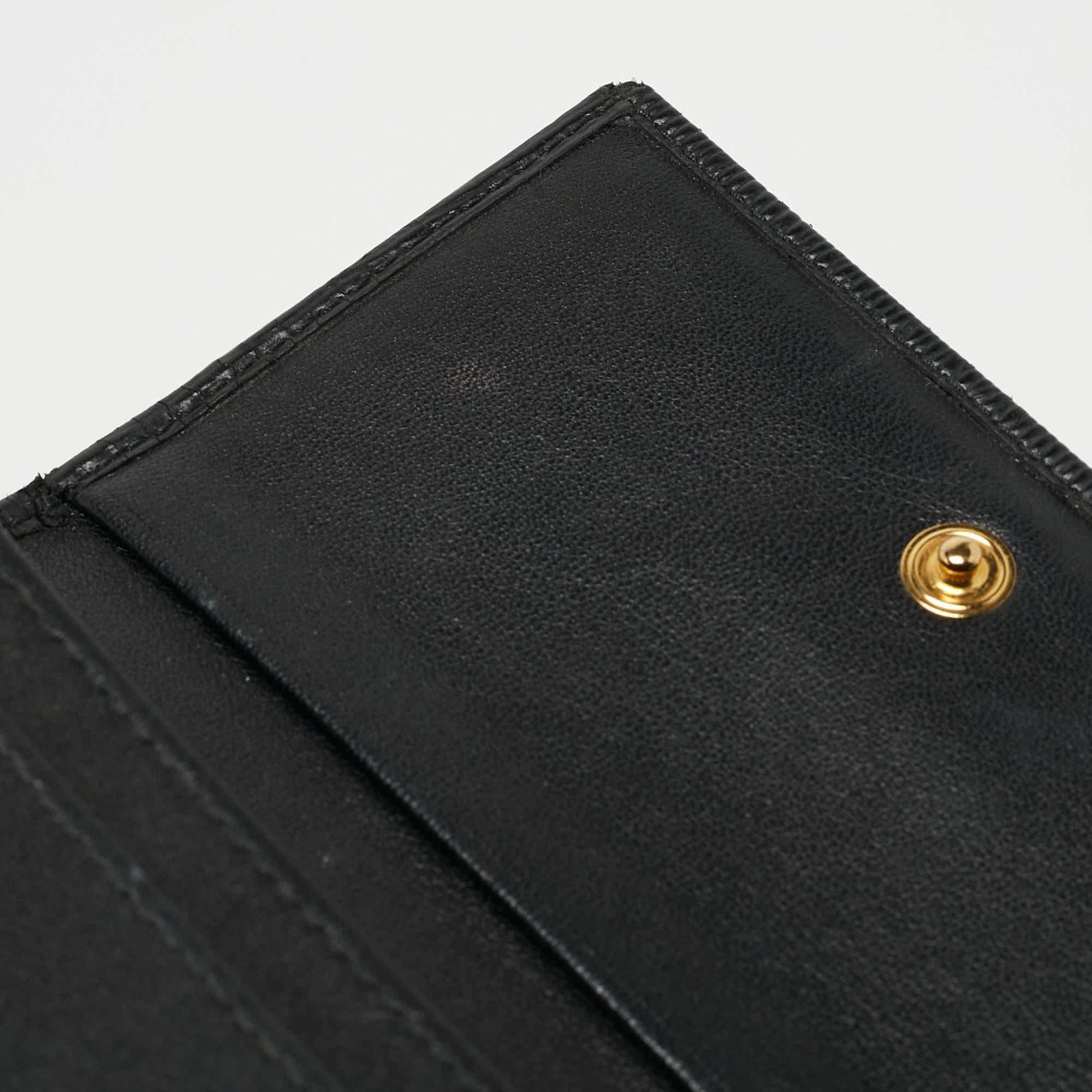 Prada Black Saffiano Leather Business Card Case 1