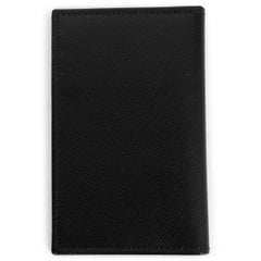 PRADA black Saffiano leather CREDIT CARD Wallet