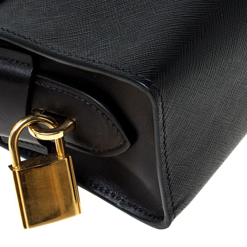 Prada Black Saffiano Leather Crossbody Bag 4