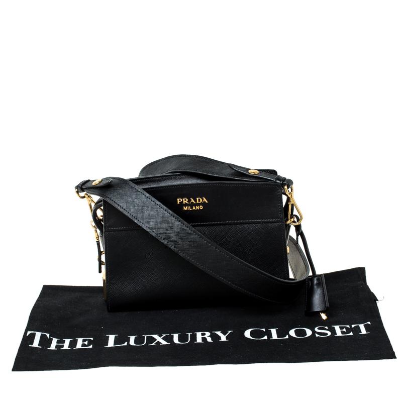 Prada Black Saffiano Leather Crossbody Bag 5