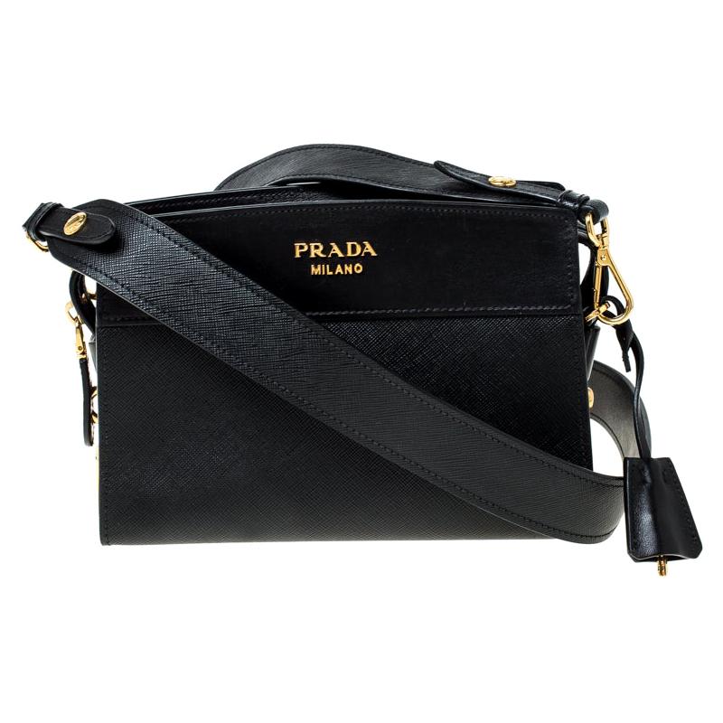 Prada Black Saffiano Leather Crossbody Bag