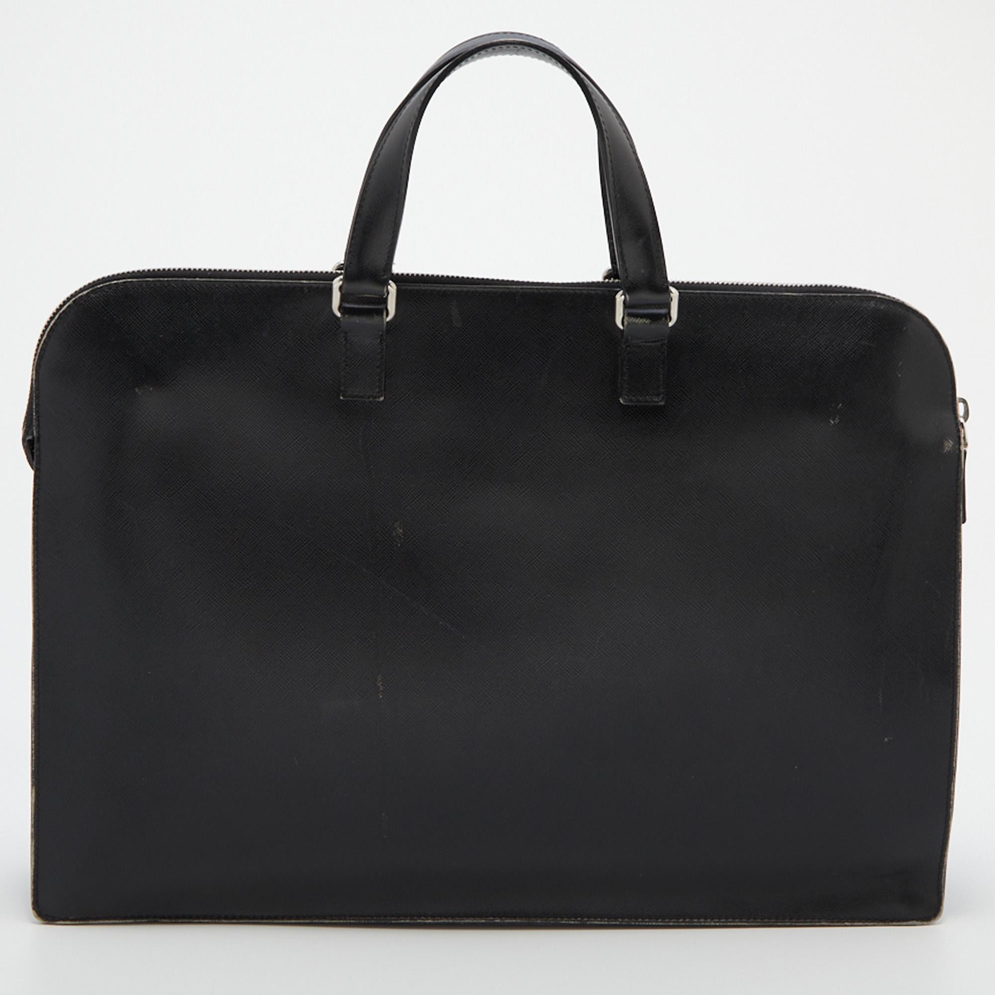 Your laptop needs to be stored safely, and what better choice than this designer laptop bag. Crafted from durable materials, you can also keep your work essentials carefully in it.


