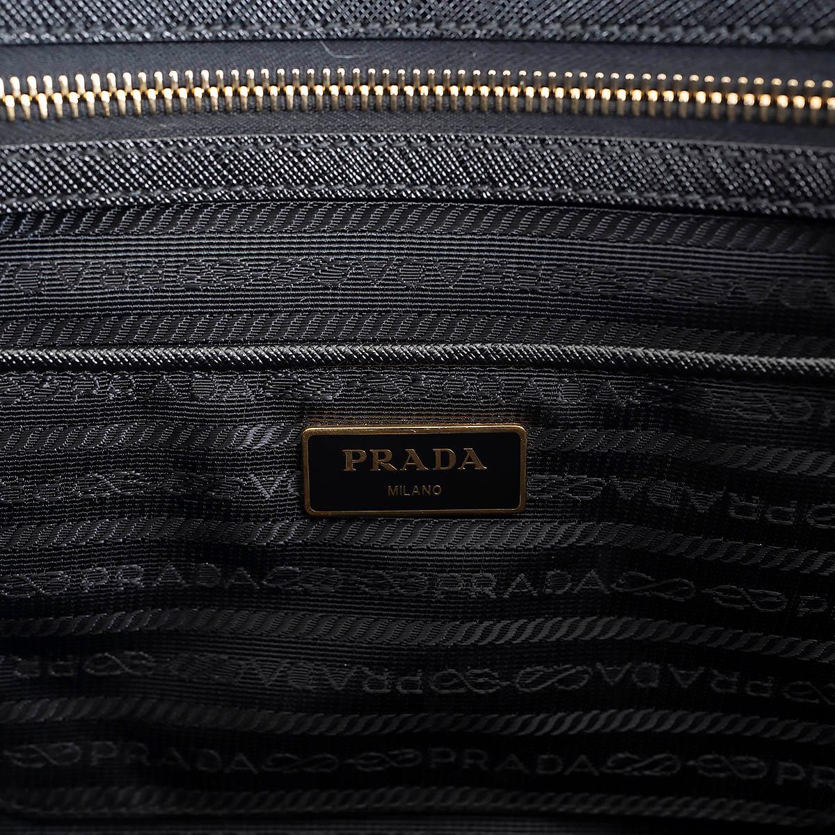 PRADA black Saffiano leather LARGE GALLERIA Tote Bag 3