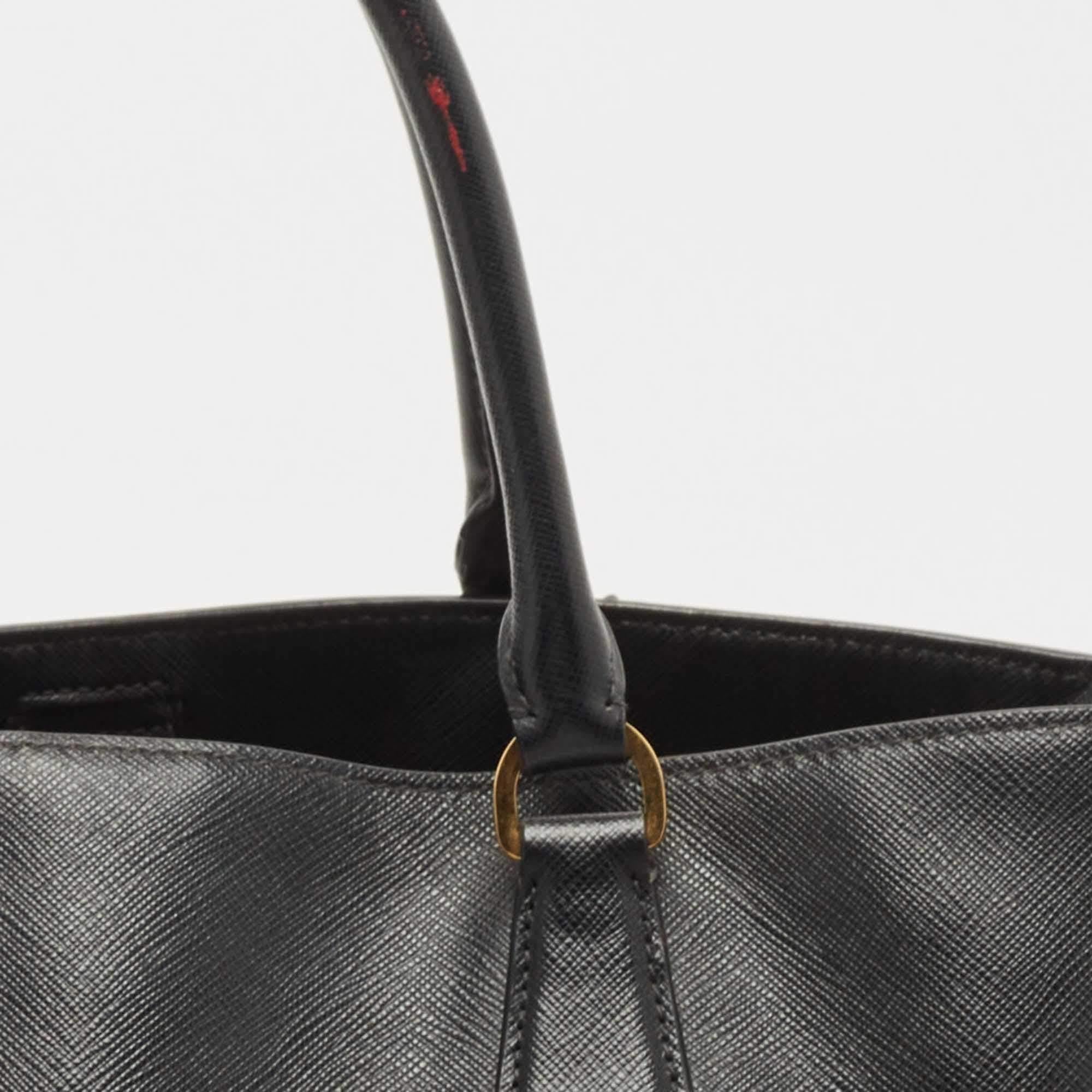 Prada Black Saffiano Leather Large Gardener's Tote 9