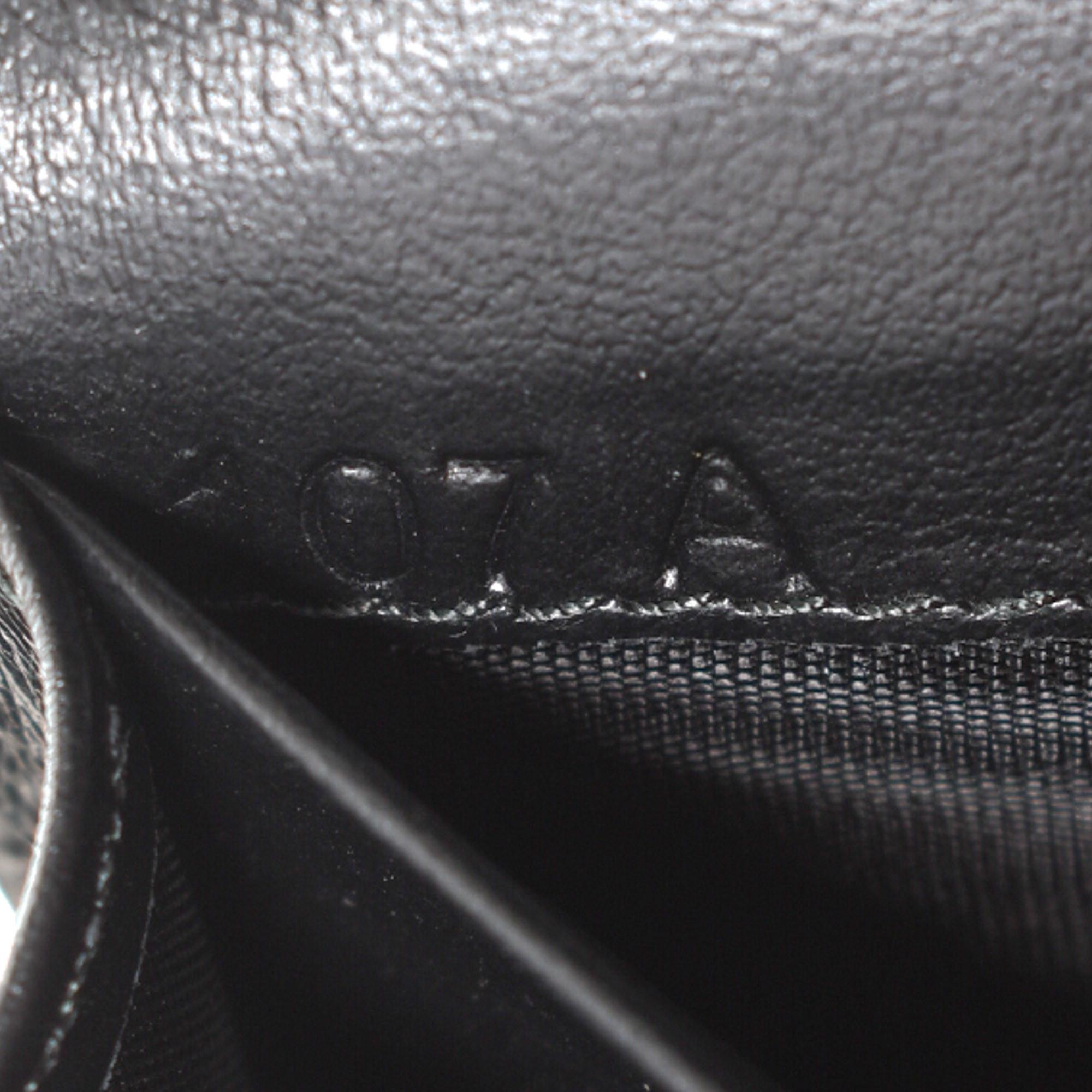 Prada Black Saffiano Leather Logo Vertical Long Bifold Wallet 2