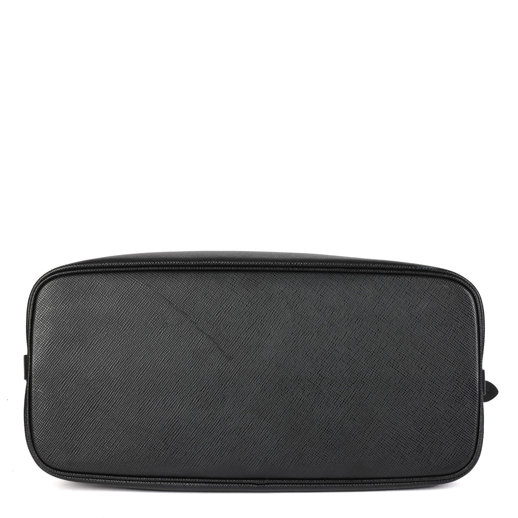 PRADA Black Saffiano Leather Matinée Bag 1