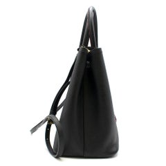 Prada Black Saffiano Leather Medium Double Tote Bag