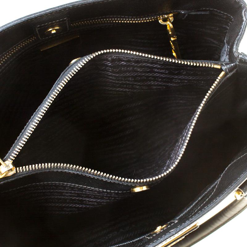 Prada Black Saffiano Leather Medium Galleria Tote 3