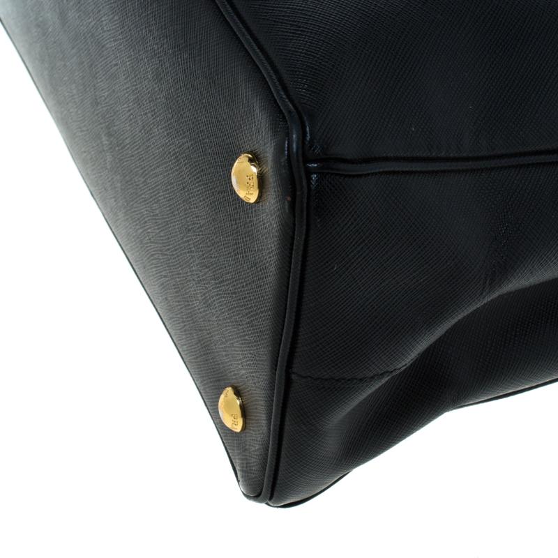 Prada Black Saffiano Leather Medium Galleria Tote 5