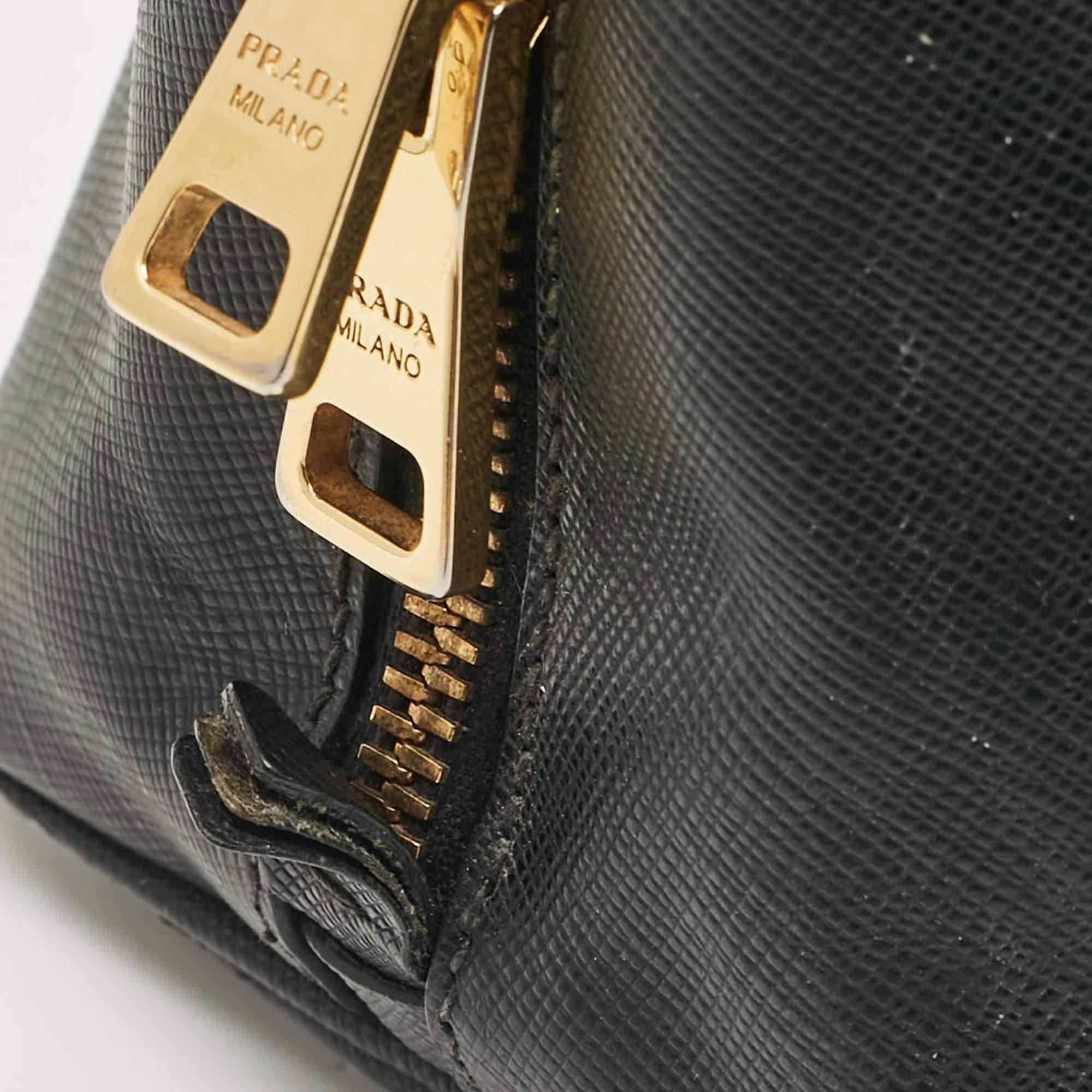 Prada Black Saffiano Leather Medium Promenade Bag 2