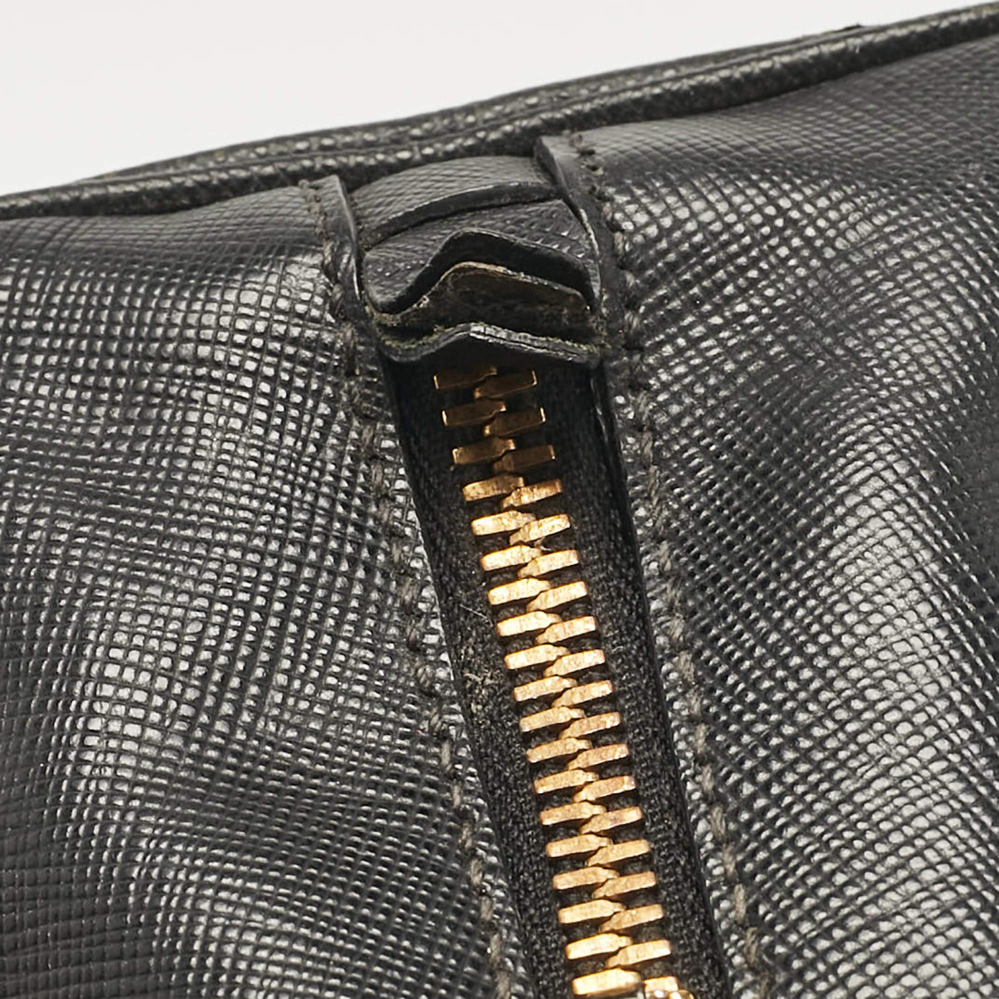 Prada Black Saffiano Leather Medium Promenade Bag 3
