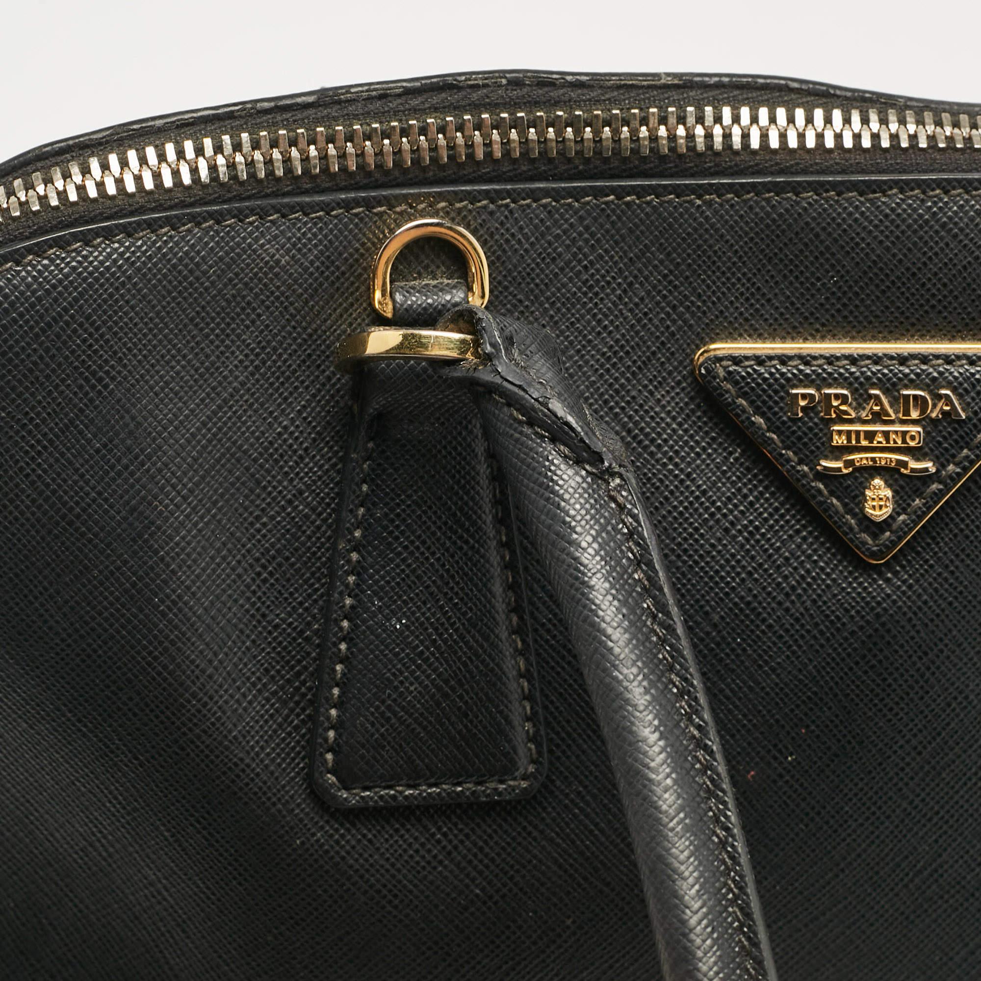 Prada Black Saffiano Leather Medium Promenade Bag 4
